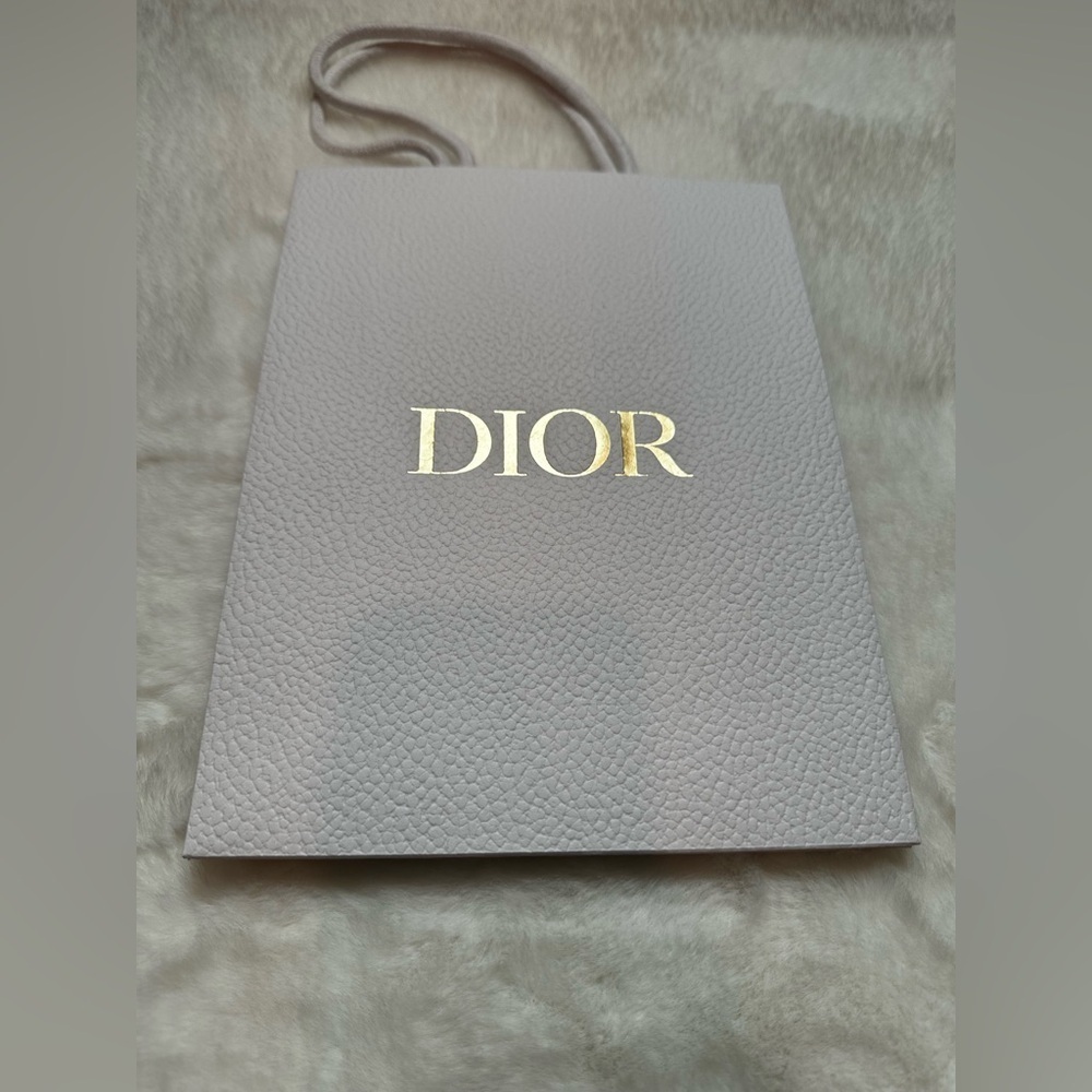 Dior Textured white Bag with Gold Logo